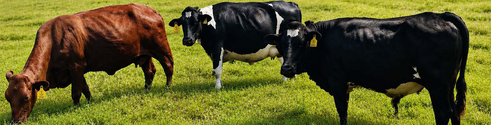 Lush Green Field on Dairy Farm